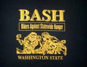 vintage BIKERS AGAINST HUNGER BASH RALLY t shirt XL motorcycle charity - Picture 1 of 3