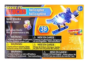 MAKE-IT BLOCKS - LAZER BLOCKS - HELICOPTER - LED POWER BLOCKS - 38 PCS. 6+ NEW - Picture 1 of 2