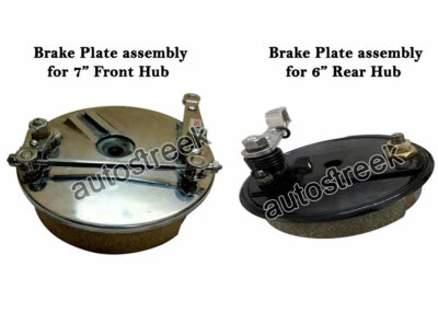 Compatible Para Real Enfield Bala Completo Frente & Posterior Freno Placa - Imagen 1 de 4