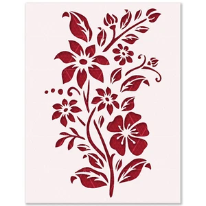 Flowers Stencil – Floral, Garden, Nature, Spring, Boho, Botanical, DIY Decor - Picture 1 of 6