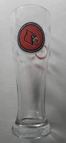 NCAA Louisville Cardinals Logo Commemorative" 16 oz Pilsner Glass -new Cover