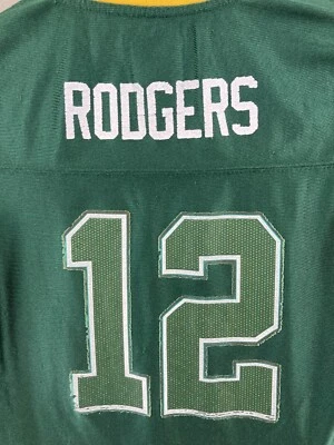 Camisa Jersey NFL Team Apparel GIRLS Média Green Bay Packers Rogers #12 - Imagem 1 de 4