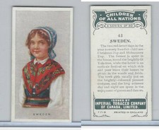 C6 Imperial Tobacco, Children Of All Nations, 1924, #43 Sweden