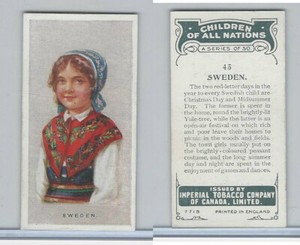 C6 Imperial Tobacco, Children Of All Nations, 1924, #43 Sweden