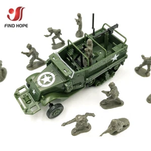 1:72 M3 Half Track Military Armored Vehicle Assembly Model +10Pcs Soldiers Model - Picture 1 of 6