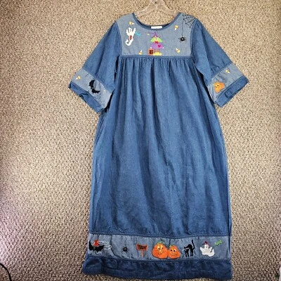 Vestido de Halloween The Quacker Factory vintage para mujer mediano manga corta bolsillos Foto 1 de 4