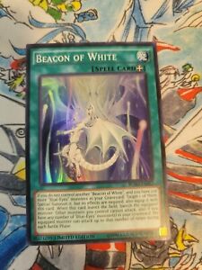 YuGioh Beacon of White NM (Limited Ed.) BOSH-ENSE3 Super Rare Card