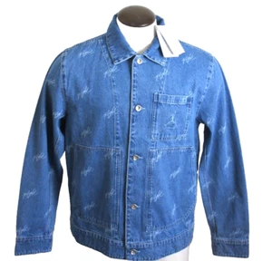 Jordan Men's Button Front Flight Heritage Denim Jacket Blue Size Medium NWT - Picture 1 of 7