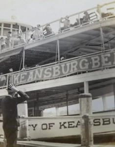 NYC 1938 Black White Photo Snapshot Keansburg Ferry New York New Jersey USA - Picture 1 of 6