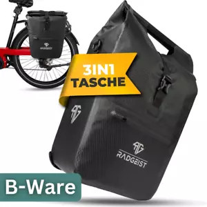 RADGEIST Shopper Fahrradtasche für Gepäckträgertasche 25L schwarz - Bild 1 von 6