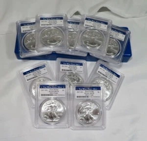 2017-W Silver American Eagles PCGS MS-70 First Strike lot of 10 SILVER .999  - Picture 1 of 3