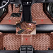 For Tesla-3-S-X-Y Luxury Custom Waterproof Car Floor Mats Auto Carpets Liners