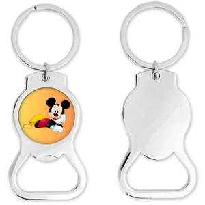 Mickey Mouse Inspired Bottle Opener Keychain Round (yellow) - Picture 1 of 1