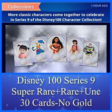 D100 CHARACTERS SERIES 9 SUPER+RARE+UNCM 30 CARD SET-TOPPS DISNEY COLLECT 100