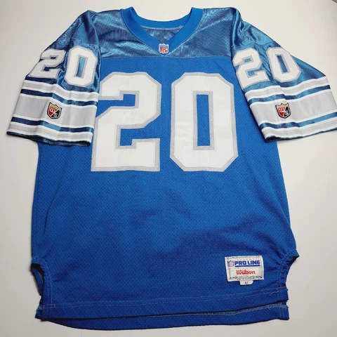 Vtg Wilson Pro Line Detroit Lions Barry Sanders Football Jersey Sewn 90's Cover