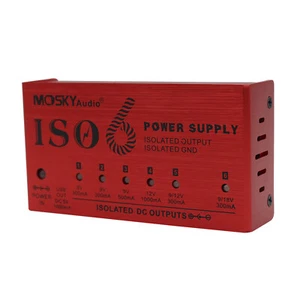 MOSKYAUDIO Guitar Pedal ISO 6 Power Supply Independent AU / US / UK / EU Plug - Picture 1 of 10