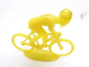 CYCLISTE VELO / RIDER / BIKE - JAUNE / YELLOW - PLASTIQUE / PLASTIC - J33 - Picture 1 of 4