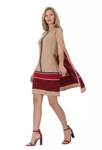 NWT VERTIGO CLAUDIA CAPE SWEATERDRESS MIDI DRESS M & S Available $170 - Picture 1 of 5