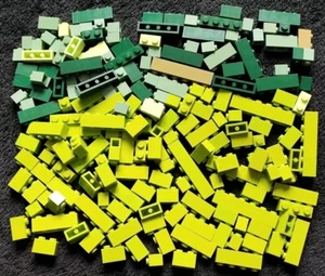 LEGO 170g+ Green Bricks Mixed 1x Grass Building Block Pieces Bundle Lot 1x4 1x6 - Picture 1 of 4