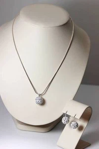 Conjunto de collar y pendientes de copo de nieve de plata de ley y circonita cúbica de Carnival - 4856 - Imagen 1 de 6