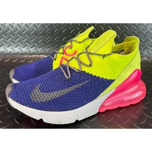Nike Air Max 270 Flyknit Regency Púrpura Volt AO1023-501 Hombres Zapatillas Talla 8 - Imagen 1 de 8