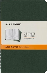 Moleskine Cahier Journal, Soft Cover, Large (5" x 8.25") Pocket, Myrtle Green  - Picture 1 of 7