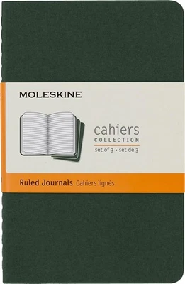 Moleskine Cahier Journal, Soft Cover, Large (5" x 8.25") Pocket, Myrtle Green  - Image 1 of 4