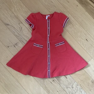 Janie and Jack Dress Girls 5 Short Sleeve Quilted Pocket Stripe School Uniform - Picture 1 of 11