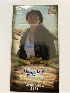 Michelle Ang Fear The Walking Dead As Alex Auto Card MA-1 08/of 10 - Picture 1 of 3