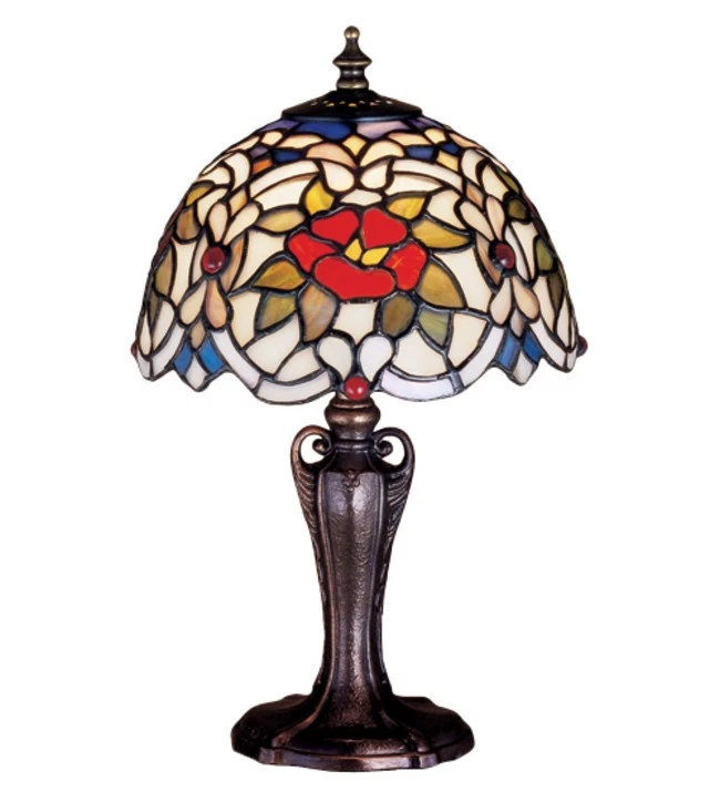 Meyda Tiffany 30313 Renaissance Rose Mini Lamp 13" H