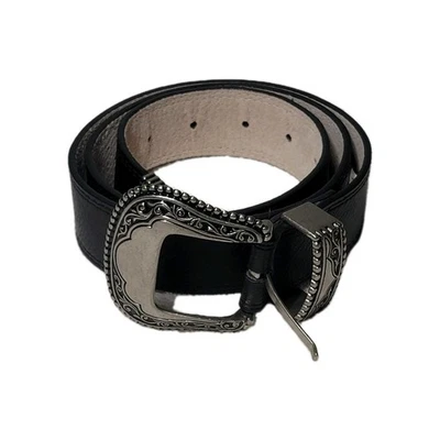 Cinturón estilo de vida Vince Camuto para mujer con hebilla occidental de cuero negro talla S Foto 1 de 4