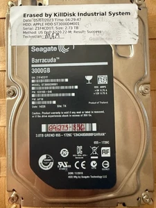 Seagate Barracuda Dell 3TB 6G SATA 7.2K PC 3.5" HD Hard Drive ST3000DM001 0HHD4K - Picture 1 of 1