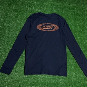 Oakley Long sleeve shirt mens Navy and orange M - Picture 1 of 7