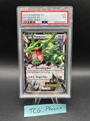 Pokemon Rayquaza EX XY Roaring Skies Full Art Ultra Holo Rare #75 PSA 1 POP 4 - Image 1 of 4