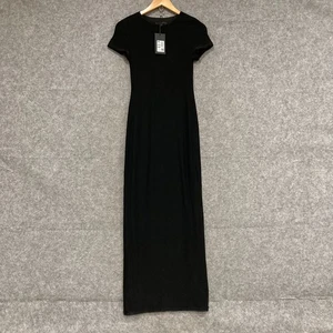 NUEVO Vestido Ava & Ever Mujer Talla 10 Negro Bodycon Maxi Manga Corta 46012 - Imagen 1 de 11