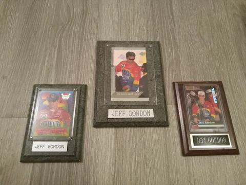 3 Jeff Gordon Wall Plaques Stock Car Racing Card Display Nascar Cover