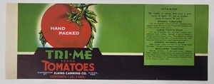 LABEL Can Tri Me Elkins Canning Arkansas Tomatoes - Picture 1 of 2