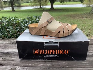 Arcopedico Water Beige Leather Sandals, US Size 7 to 7.5, Eu Size 38 - Picture 1 of 4