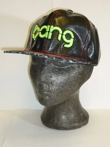 Raro EE. UU. Bang Revolution Energy Drink Snapback Imitación Cuero Sombrero Negro y Rojo - Imagen 1 de 4