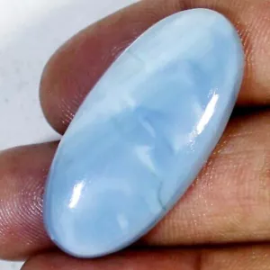 100% Natural BLUE OPAL OVAL Cabochon Loose Gemstone BLUE OPAL 42.15 CT 20x42x7mm - Picture 1 of 9