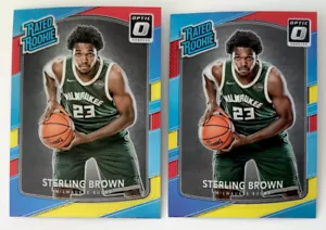 2017-18 Panini Donruss óptica marrón esterlina clasificación novato rojo/amarillo lote de 2 radiocontrol - Imagen 1 de 2