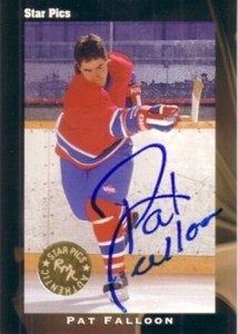 Pat Falloon certified autographed auto signed 1991 Star Pics Draft Picks card