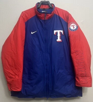 Nike Texas Rangers MLB Authentic Collection Dugout Coat Jacket Men Size XXXL 3XL - Image 1 of 4