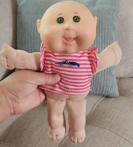 12" CABBAGE PATCH KID DOLL~CPK~2014 CAUCASIAN GREEN EYES FEM GIRL STRIPED SHIRT - Picture 1 of 16