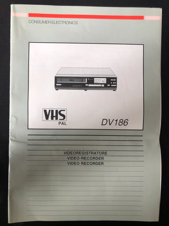 MANUALE DI ISTRUZIONI PER VIDEOREGISTRATORE PHILIPS DV468 - Immagine 1 di 1