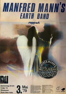 MANFRED MANN'S EARTH BAND 1979 WIESBADEN - orig. Concert Poster - DIN A1 - F/U - Bild 1 von 1