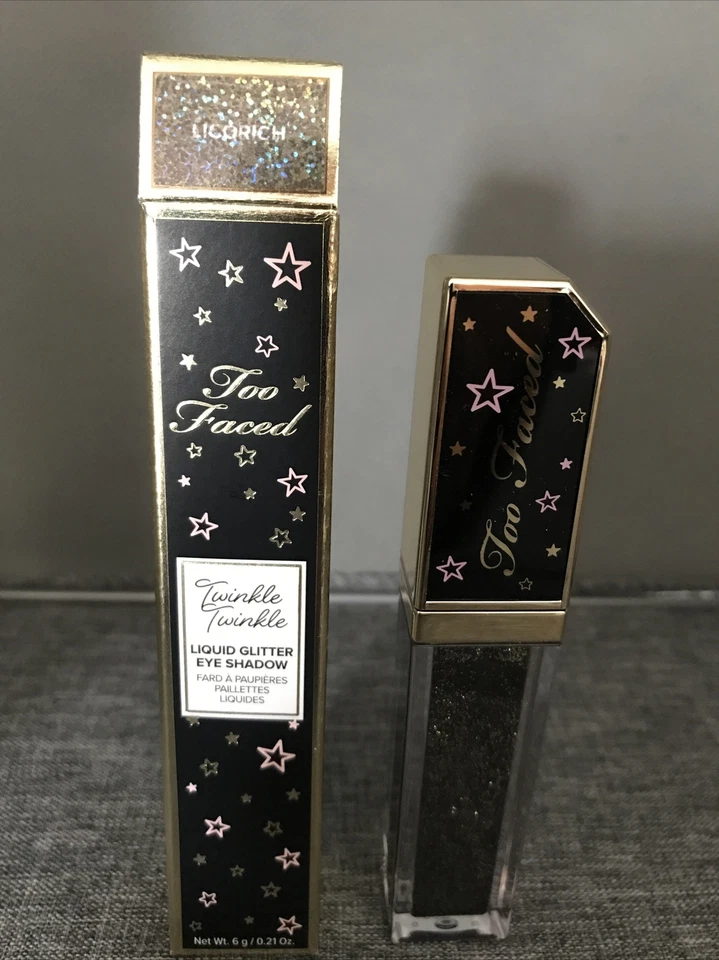Sombra de ojos líquida Too Faced Twinkle Twinkle brillo regaliz .21 oz nueva en caja Foto 1 de 1