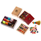 1Set 1:12 Dollhouse Miniature Sewing Thread Retro Storage Box Pretend Play Toy