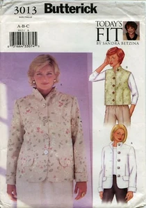 Chaqueta y chalecos Butterick patrón de costura 3013 Misses busto: 32-34-36 sin cortar - Imagen 1 de 4