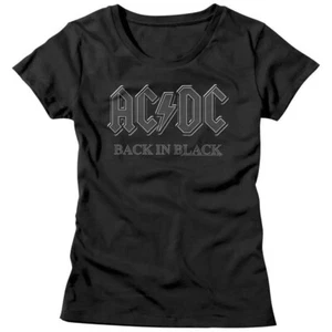 ACDC Back in Black Vintage Women's T Shirt - Picture 1 of 3